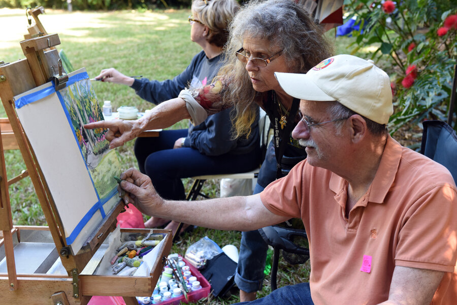 Karen Baker. Plein Aire Workshop. Sunken Gardens