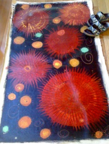 Art Snap. Painted canvas floorcloth