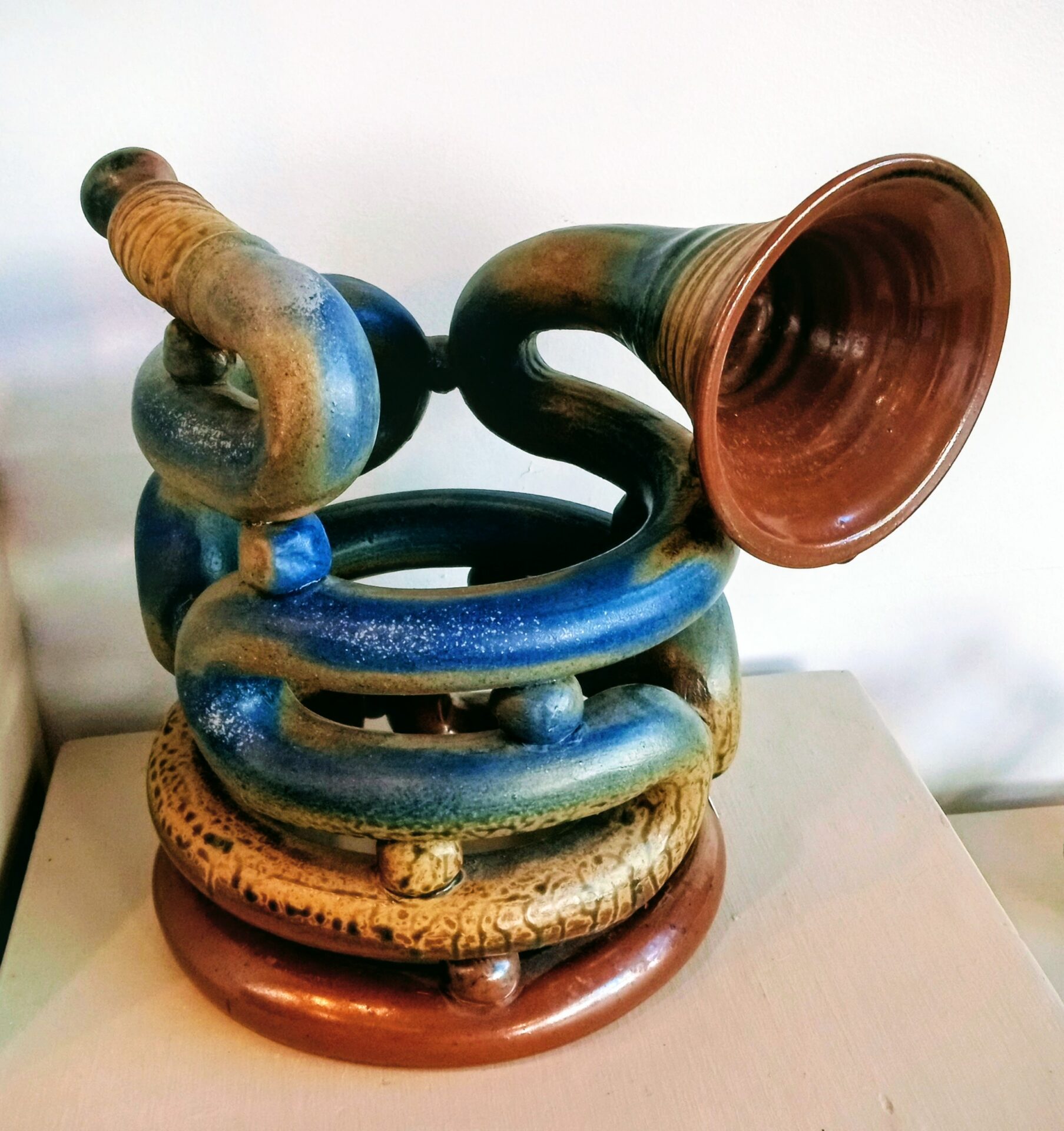 multi color ceramic horn.